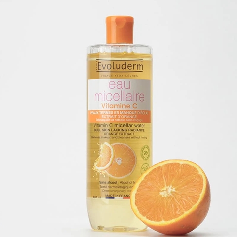 Nước tẩy trang Evoluderm MÀU VÀNG Vitamin C 250ml