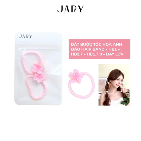 b112 - Jary - Dây Buộc Tóc Hoa Anh Đào, Hair Band - HB1 - HB1.7 - HB1.7.0 - Dây Lớn (Set 2 Cái)