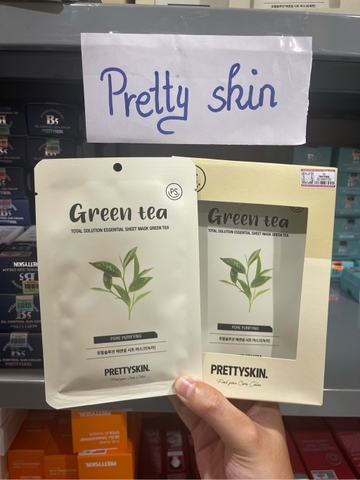 f259 - Prettyskin - Combo 3 miếng mặt nạ giấy Prettyskin - Trà xanh (Green Tea)