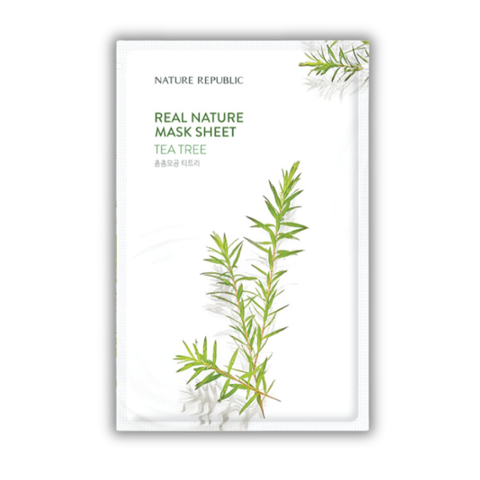 Combo 10 mặt nạ giấy Nature Republic Real Nature Mask Sheet Dưỡng trắng & Giảm mụn 10 x 23ml