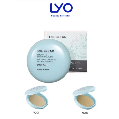 Phấn Phủ Nén Kiềm Dầu The Face Shop Oil Clear Smooth & Bright Powder SPF30 PA+++ 9g