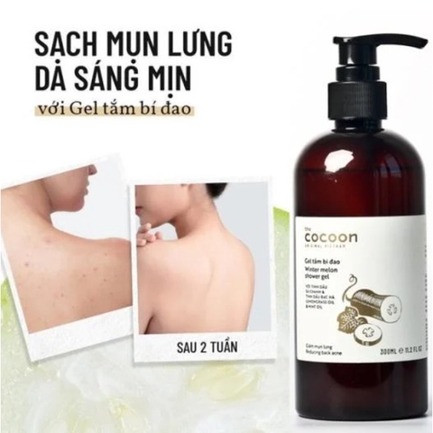 f309 - Sữa Tắm Bí Đao Cocoon Dạng Gel Giúp Giảm Mụn Lưng 310ml - 500ml