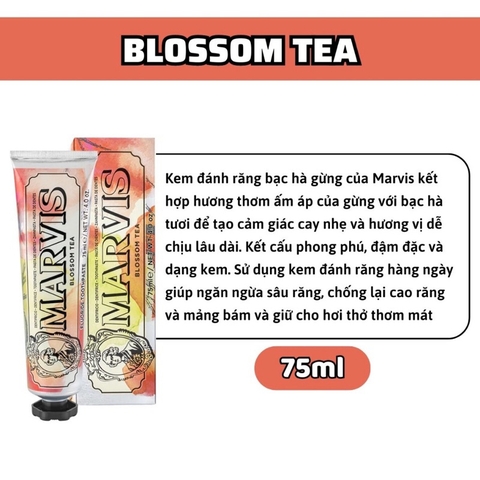 c551 - Kem đánh răng Marvis Toothpaste - Thơm miệng, Làm trắng răng 75ml.