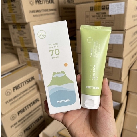 Kem Dưỡng Chiết Xuất Rau Má Prettyskin The Pure Jeju Cica 70 Cream 50ml