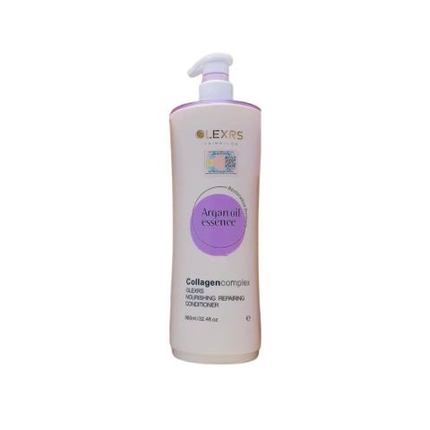 a90 - OLEXRS - (Mẫu mới 2025) Dầu gội / Dầu xả Hair Salon Argan Oil Collagen Complex 960ml