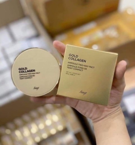 Phấn phủ The Face Shop Gold Collagen Ampoule Two- Way Pact Hàn Quốc 9.5g
