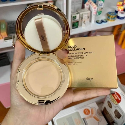 Phấn phủ The Face Shop Gold Collagen Ampoule Two- Way Pact Hàn Quốc 9.5g