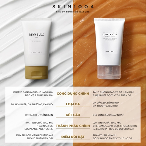 Kem dưỡng Rau Má Skin1004 Madagascar Centella Soothing Cream 75ml (Nắp trắng - Da dầu, hỗn hợp thiên dầu)