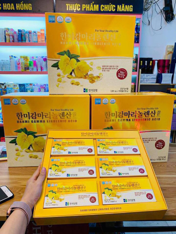 a659 - Hanmi - Viên uống Tinh Dầu Hoa Anh Thảo Gamma Linolenic Acid Hộp 180 Viên