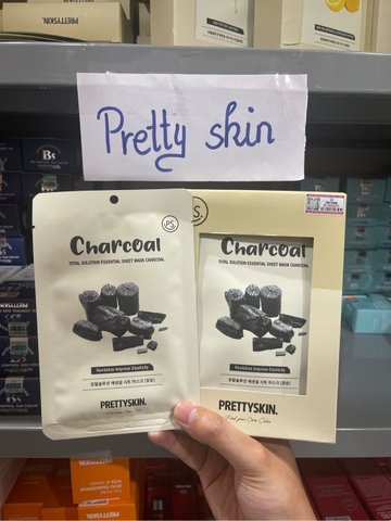 f253 - Prettyskin - Combo 3 miếng mặt nạ giấy Prettyskin - Than hoạt tính (Charcoal)