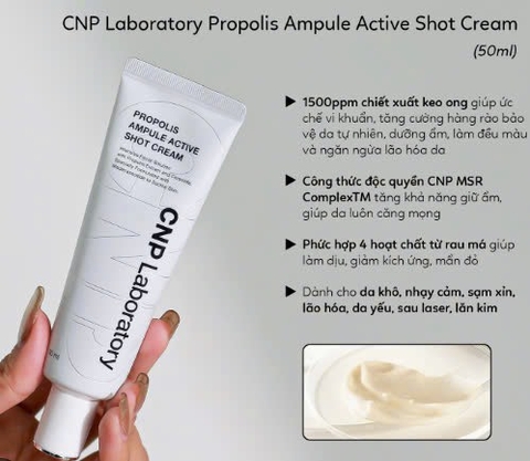 e217 - CNP - Kem Dưỡng Ẩm Keo Ong Dạng Dầu Propolis Ampule Oil in Cream 50g