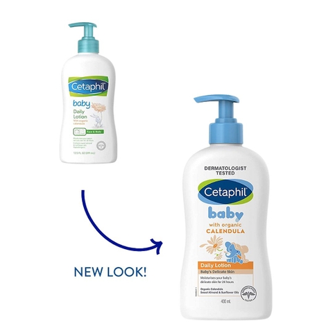 Sữa dưỡng ẩm dịu nhẹ hàng ngày cho bé - Cetaphil Baby Daily Lotion With Organic Calendula 400ml