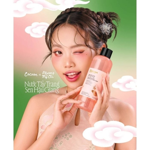 Nước Tẩy Trang Cocoon Sen Hậu Giang Sạch Bụi Siêu Mịn, Dịu Êm Cho Da Nhạy Cảm 500ml LYO