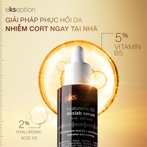 Serum  Tinh Chất Phục Hồi Da, Giảm Mẩn Đỏ Ekseption Hyaluronic B5 Mixlab Serum 75ml