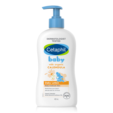 Sữa dưỡng ẩm dịu nhẹ hàng ngày cho bé - Cetaphil Baby Daily Lotion With Organic Calendula 400ml