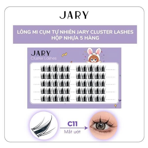 Hộp Nhựa 5 Hàng Lông Mi Cụm Tự Nhiên, Đa Phong Cách Jary Cluster Lashes Hàn Quốc