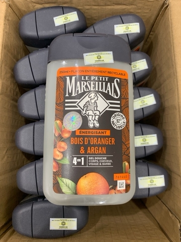 e810 - Sữa Tắm Gội Nam Hữu Cơ 92% Le Petit Marseillais Pháp 250ml 4in1 Với Hương Thơm Nam Tính