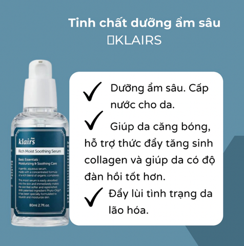 d710 - Tinh Chất Dưỡng Ẩm Klairs Rich Moist Soothing Serum 80ml