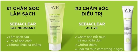 Kem Dưỡng Trị Mụn, Kiểm Soát Dầu SVR Sebiaclear Active Gel 40ml