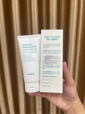 Sữa Rửa Mặt Dịu Nhẹ, Sạch Sâu Innoskin Daily Skin Natural Detox Foam Cleansing Hàn Quốc 150ml