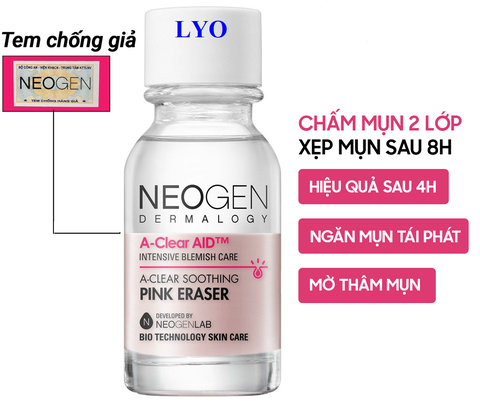 Dung Dịch Chấm Mụn Neogen Dermalogy A-clear Soothing Pink Eraser 15ml