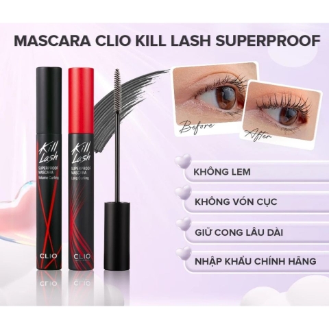 f119 - Mascara chuốt mi chống trôi Clio Kill Lash Superproof 7g LYO