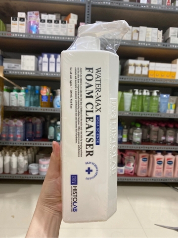 SỮA RỬA MẶT DƯỠNG ẨM TRẮNG DA WATER MAX FOAM CLEANSER HISTOLAB 1200ml