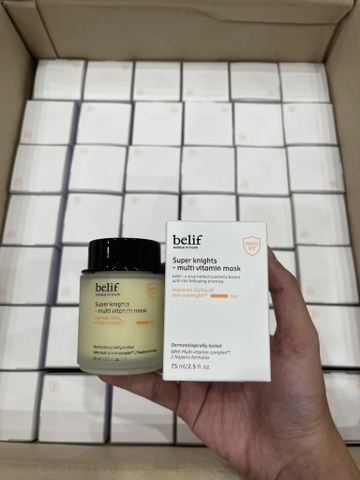 Mặt Nạ Ngủ Dưỡng Sáng, Cấp Ẩm & Phục Hồi Da Chuyên Sâu Belif Super Knight Multi Vitamin Mask Anh Quốc 75ml