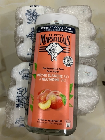 e809 - Sữa tắm 92% hữu cơ Le Petit Marseillais với hương thơm từ Pháp 250ml và 650ml(Dành cho nữ)