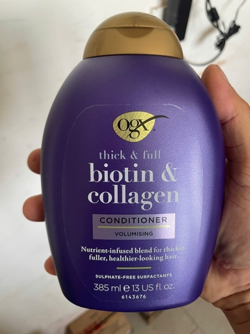 e378 - OGX - Cặp Gội Xả Thick & Full Biotin & Collagen 385ml