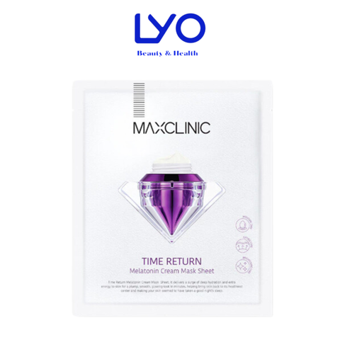 Lẻ Mặt Nạ Cấp Ẩm, Dưỡng Sáng Da Maxclinic Time Return Melatonin Cream Mask Sheets Hàn Quốc 28ml