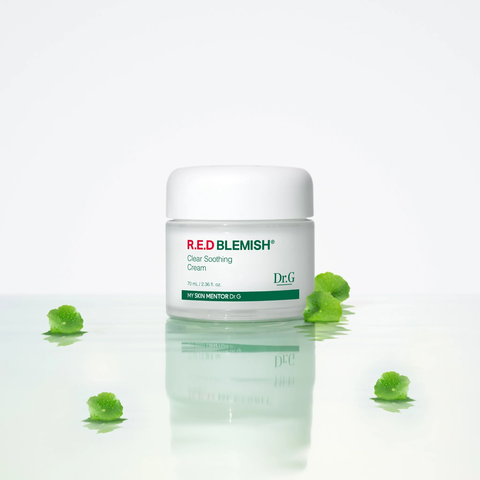 a105 - Dr.G - R.E.D BLEMISH Clear Soothing Cream Bonus Set (Kem dưỡng 70ml + KCN Brightening 20ml)
