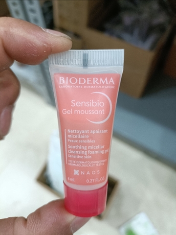 f131 - Bioderma - Gel rửa mặt tạo bọt cho da nhạy cảm Bioderma Sensibio Gel Moussant 8ml