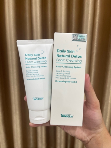 Sữa Rửa Mặt Dịu Nhẹ, Sạch Sâu Innoskin Daily Skin Natural Detox Foam Cleansing Hàn Quốc 150ml