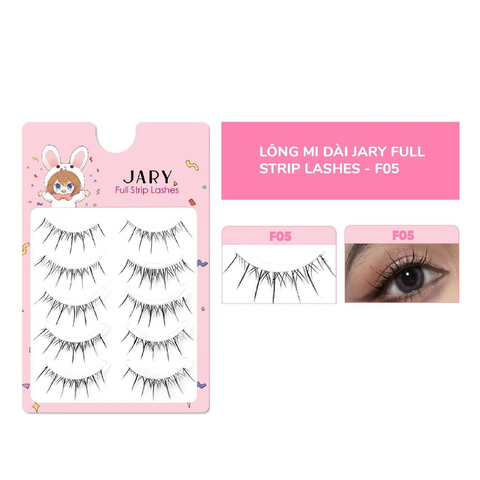 Lông Mi Giả Gân Trong Cao Cấp Jary Full Strip Lashes Mỏng Nhẹ Tự Nhiên Hàn Quốc
