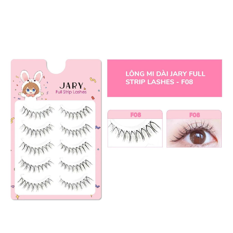 Lông Mi Giả Gân Trong Cao Cấp Jary Full Strip Lashes Mỏng Nhẹ Tự Nhiên Hàn Quốc