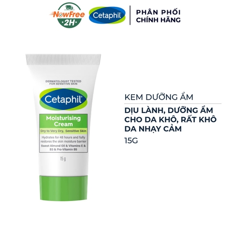 Kem dưỡng ẩm dịu lành cho da nhạy cảm CETAPHIL MOISTURISING CREAM 15g