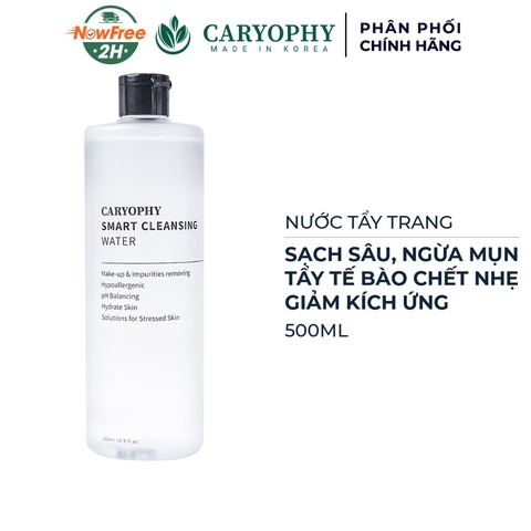 Nước Tẩy Trang Caryophy làm sạch, giữ ẩm trên da, lành tính Smart Cleansing Water 500ml LYO