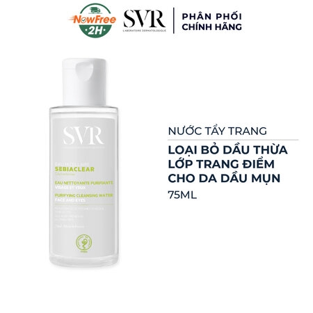 e931 - [Size mini] Nước Tẩy Trang SVR Micellar Sebiaclear Giúp Loại Bỏ Dầu Cho Da 75ml LYO