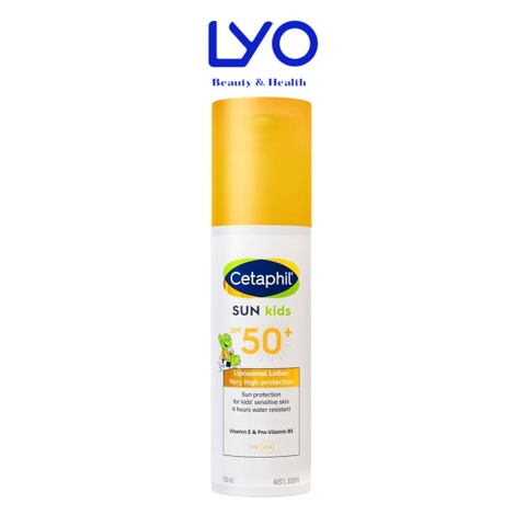 Kem chống nắng Cetaphil Sun SPF 50+ LIGHT  SUN KIDS 150ML (DẠNG SỮA) Cho Da Nhạy Cảm