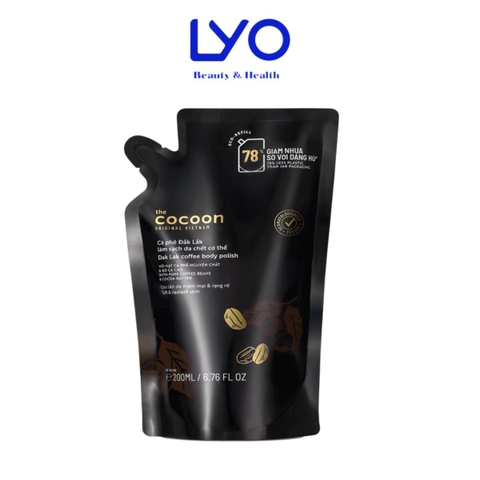 Tẩy Da Chết Toàn Thân Cocoon Chiết Xuất Cà Phê Đắk Lắk 200ml (Dạng túi)