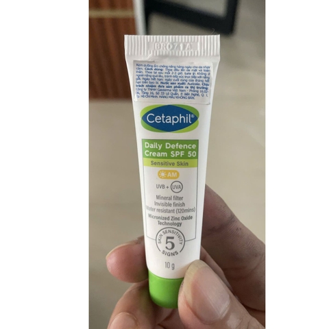 Kem chống nắng Cetaphil dưỡng ẩm 2in1 Cetaphil Daily Defense Cream SPF50 10gram