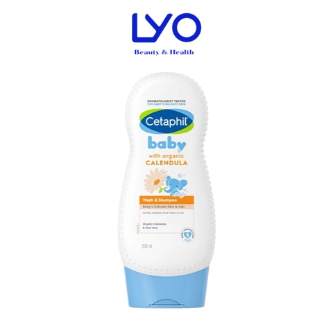 Sữa tắm gội toàn thân Cetaphil Baby Wash & Shampoo With Organic Calendula (Chai 230ml)