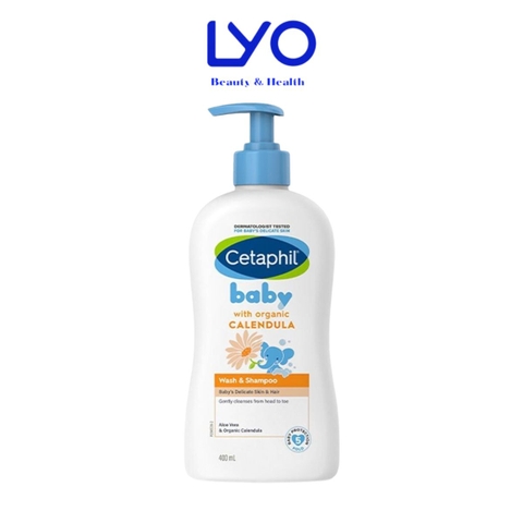 Sữa tắm gội Cetaphil Baby Wash & Shampoo with Organic Calendula 400ML