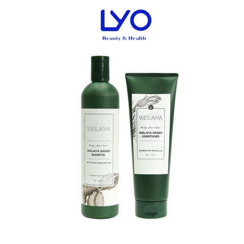 c338 - Bộ Dầu Gội Xã Tinh Chất Gừng Weilaiya Ginger/ ZINGIBER (Shampoo 400ml và Conditioner - 250ml)
