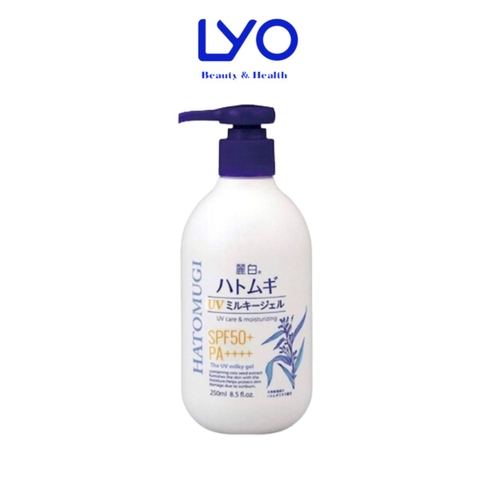 d631 - Sữa Dưỡng Thể Chống Nắng Ý Dĩ Hatomugi SPF50+ PA+++ UV Care Moisturing Milky Gel 250ml