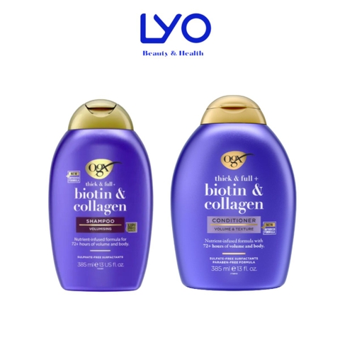 e378 - OGX - Cặp Gội Xả Thick & Full Biotin & Collagen 385ml