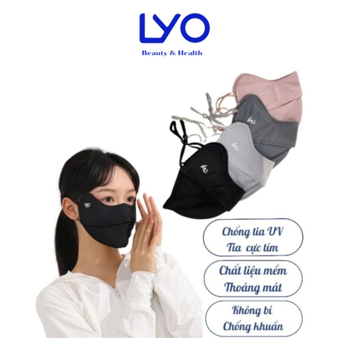 e602 - Khẩu trang chống tia UV- Proof Mask 1 lớp, có gọng, chất vải lụa mềm mịn thoáng mát chống nắng hiệu quả