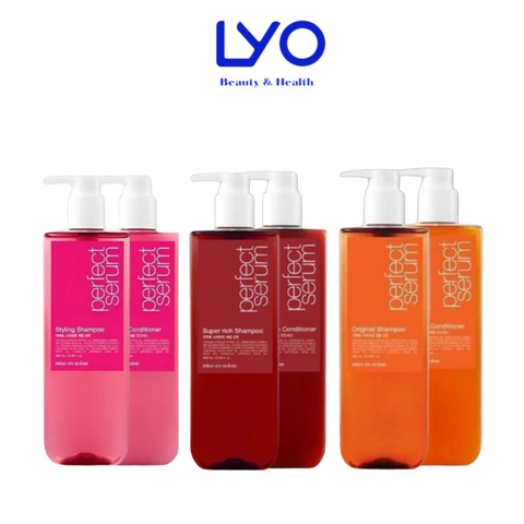 e907 - Dầu gội xả Mise En Scene Perfect Serum Hair 680 ml