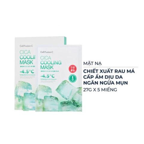 f056, f057 - Mặt nạ cấp ẩm dịu da làm lạnh -5 độ First Cooling Mask, Mặt nạ rau má giảm mụn làm lạnh Cica Cooling Mask - Combo 5 miếng